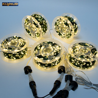 Guirlande lumineuse LED 1000/2000 points lumineux, fil argenté vert, clignotante ou à lumière constante, lumières de lucioles blanc chaud pour Noël, chambre, mariage