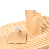 Sac d'emballage alimentaire liquide recyclable écologique 1 oz 100 ml en papier kraft avec bec verseur pour huile liquide