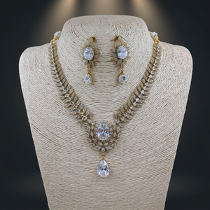Nuevo Juego de Joyería de Boda de Diseño Geométrico con Cristales de Imitación Plateados de Alta Calidad, Estilo Clásico para Mujer - Product Image 3