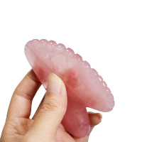 Vente en gros de pierre de quartz rose de jade en cristal Guacha Board Home Use SPA Facial Gua Sha Massager Lifting du visage Outil de massage du visage
