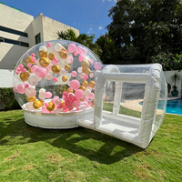 Tunnel unique maison à bulles transparente grande cour extérieure fête clair dôme gonflable tente à bulles maison de rebond dôme