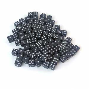 Dados Personalizados de Acrílico para Juegos de Rol, Dados Pequeños de Seis Caras, D6, 8 mm, Negros - Product Image 3