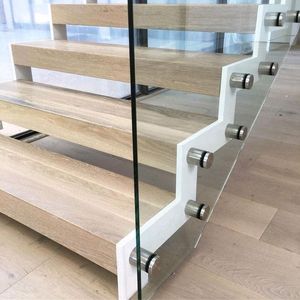 Barandillas y Pasamanos para Escaleras, Barandilla de Vidrio con Soportes Laterales para Escaleras Interiores - Product Image 3
