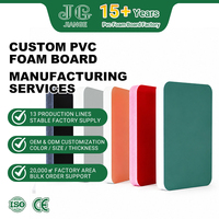 Panneau en mousse PVC multicolore Jianguan, épaisseur personnalisée, surface lisse, facile à découper, pour signalétique, décoration de meubles et fournitures.