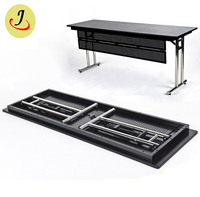 Table de réunion rectangulaire moderne à prix direct usine, pieds en acier inoxydable, plateau en contreplaqué pliable, capacité 250 kg, pour écoles