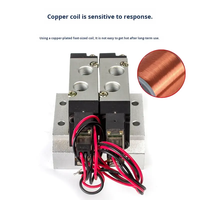 Terminal Durable 24vdc 220vac 1/8 Pouces Pneumatique Électrovanne Distributeur Collecteur 5/2 air Swith 4v110-06 pour Machine Textile