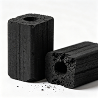 Charbon de bois instantané en tranches pour encens et chicha, allumage rapide, briquettes 33mm-50mm, noir