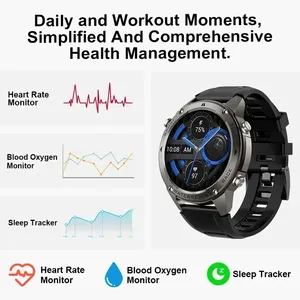 Dm56 gps smartwatch 5ATM 50m sâu không thấm nước 65W Độ cao áp suất khí quyển theo dõi la bàn email lịch cho thể thao ngoài trời - Product Image 5
