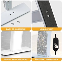 Lampe de table UV en plastique pour salon de tatouage et extensions de cils, luminaire artistique en forme de demi-lune en U pour bureau