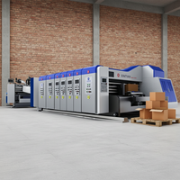 Machine d'impression et de découpe flexographique haute vitesse XT-F FFG en ligne 2 couleurs pour boîtes à passage unique