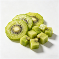 Grosir Irisan Kiwi Beku IQF Bersertifikat BRC Merek DSF, Kiwi Kupas Grade A, MOQ 3 Ton untuk Pasar Eropa (Bulk)