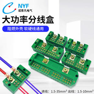 Bloc de jonction Nuoyifan pour câblage électrique, vert, 2, 4, 6 ou 8 pôles, connecteur de distribution - Product Image 2