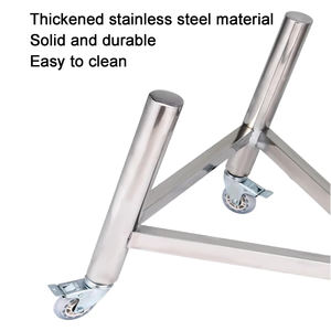 Tekerlekler ile paslanmaz çelik üçgen kazan raf kova cep standı gaz şişesi hareketli depolama raf - Product Image 6
