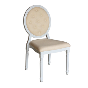 Chaise de salle à manger, de hall ou de mariage, design rond avec cadre en métal, de bonne qualité et à prix abordable - Product Image 3