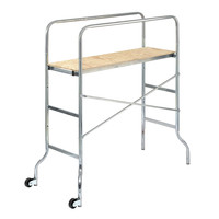 Échafaudage en acier galvanisé Kreo, mezzanine et plateforme avec plancher en contreplaqué, portable/sur patins, aucune installation requise