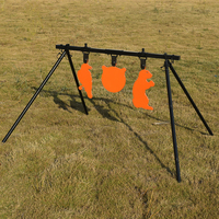 Système de cibles d'entraînement en acier inoxydable durable, accessoires en acier polyvalents, cibles en plastique en forme d'oiseaux orange pour le tir