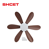 Ventilateur de plafond LED avec lumières et télécommande, luminaire moderne, 20,5 pouces, 3 vitesses, 6 pales, ventilateur de plafond LED