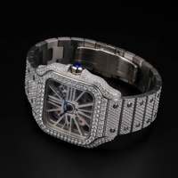 Montre Hip Hop de Luxe en Argent 925 et Moissanite, Montre Iced Out pour Homme, Cadeau de Fête, OEM ODM