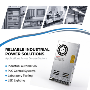 LRS-350 ซีรีส์ 350W แหล่งจ่ายไฟแบบสวิตชิ่งในตัว 3.3V/4.2V/5V/12V/15V/24V/36V/48V ช่องจ่ายไฟเดี่ยว พัดลมในตัว ขนาดบาง 30 มม. <span class=keywords><strong>1U</strong></span> - Product Image 3