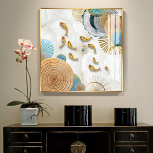 Salon de luxe toile peinture vente chaude cheval cristal porcelaine carré peinture murale et toile mur art peinture - Product Image 6