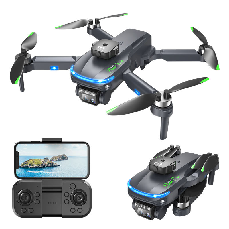 S118 складной Дрон 4K WiFi RC 3 камеры GPS бесщеточный Квадрокоптер 360 ° препятствие оптический поток позиционирование FPV игрушка Дрон