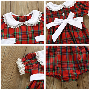 Vestidos de princesa para <span class=keywords><strong>niñas</strong></span>, <span class=keywords><strong>ropa</strong></span> de encaje rojo a cuadros, vestido de Navidad, gran oferta - Product Image 2