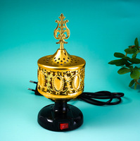 Ensemble d'encensoirs anciens pour le Ramadan, en bois, nacre et forme de cône, avec parfum de bois de santal et de rose, emballé dans des boîtes