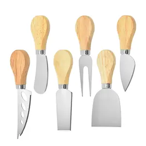 Hot Sell 6pcs Cheese Knife Tool Set Wooden Cheese Knife Spreaders Tool