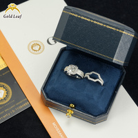 Goldleafgems 1-5CT Yastık Kesim GRA Sertifikalı HPHT CVD Laboratuvarda Yetiştirilmiş Elmas Halo Nişan Yüzüğü 925 Ayar Gümüş Yüzük Seti Özel Tasarım Mücevher