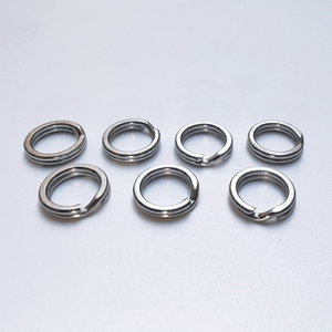 Anneaux de pêche robustes et plats pour eau salée, connecteurs de leurres, mousquetons en acier inoxydable, anneaux brisés de pêche - Product Image 2
