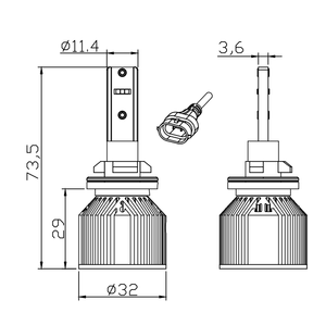 ไฟหน้า LED รุ่นใหม่ 880 จากโรงงาน Globalpowerleds ไฟตัดหมอกรถยนต์ LED <span class=keywords><strong>ราคา</strong></span>แข่งขัน C327 60W ไฟหน้า LED รุ่น 881 - Product Image 3