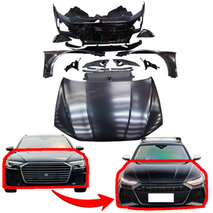 Kit de <span class=keywords><strong>Tuning</strong></span> de Alta Gama, para <span class=keywords><strong>Audi</strong></span> <span class=keywords><strong>A6</strong></span> Avant <span class=keywords><strong>Allroad</strong></span>, Actualización a Kit de Carrocería RS6, Parachoques Delantero, Faros LED, Capó, Parrilla, Guardabarros, Superventas - Product Image 1