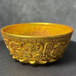 Bol de Fortune en Bronze Doré de Style Ancien, Pot au Trésor Chinois pour Décoration Maison et Bureau, Artisanat d'Art de Collection Porte-Bonheur et de Richesse - Product Image 2