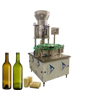 Desktop alta produtividade coroa corking máquina plástico garrafa vidro garrafa vermelho vinho corking máquina