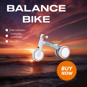 Vélo d'équilibre pour bébé et enfant, mini vélo à 3 roues, cadre en aluminium approuvé CPC EN 71, sans pédales, glissant, entraînement - Product Image 5