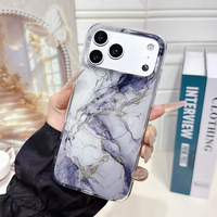 Étui de téléphone magnétique de luxe à motif marbre doré pour iPhone 17 18 Pro Max 16 15 14, coque de protection transparente compatible avec la charge sans fil