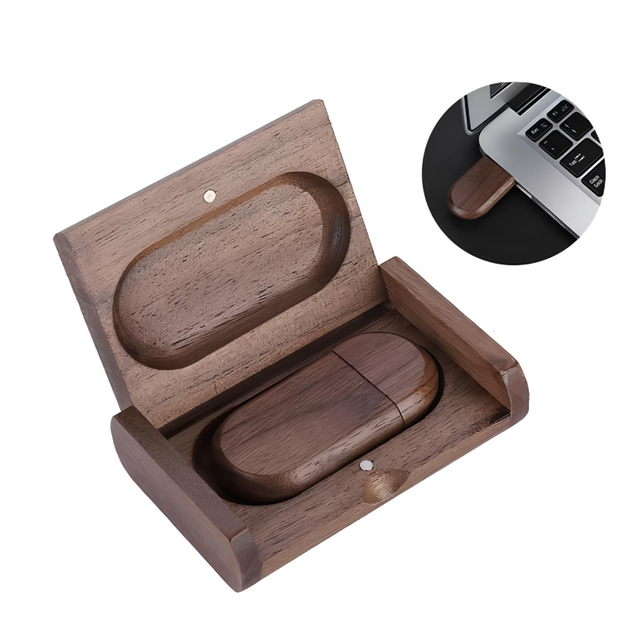 High-end Wooden Box Gift USB Flash Drive 2.0 32GB/64GB Portable Free Engraved Logo Class a Chip Compatible Windows XHY Brand