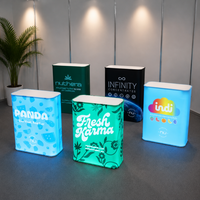 Table de présentation pliable portable à logo personnalisé, installation rapide, comptoirs promotionnels pour salons professionnels, stand de table pop-up