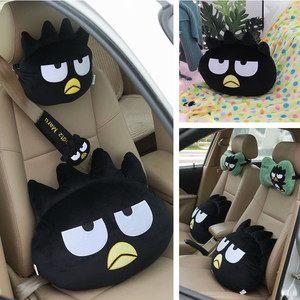 Coussin de siège auto personnalisable en forme de pingouin noir cool, réglable, avec housse de ceinture de sécurité et couverture de climatisation - Product Image 2