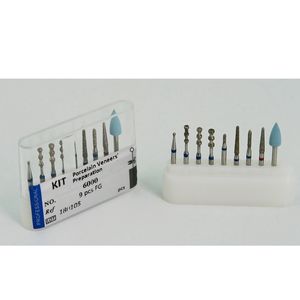 Juego de fresas FG dentales de alta velocidad para preparación de carillas de porcelana - Product Image 1