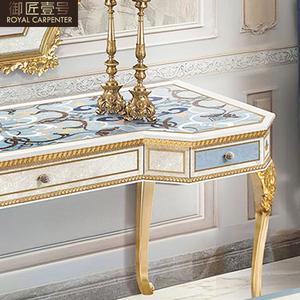 Table de toilette en bois massif de style européen luxueuse <span class=keywords><strong>pour</strong></span> la chambre à coucher, sculptée à la main <span class=keywords><strong>pour</strong></span> la chambre de la femme - Product Image 5