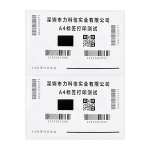 Neue 100 blätter pro tasche A4 inkjet druck matte weiß selbstklebende holzfreies label aufkleber papier für inkjet drucker