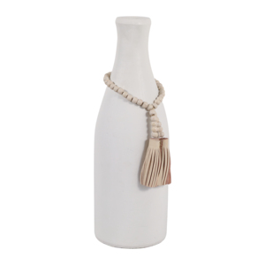 Vaso in terracotta con decorazione a nappine per l'arredamento del soggiorno, stile moderno per la casa. - Product Image 3