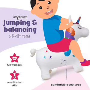 Jouet gonflable personnalisé de cheval sautant de bébé pour des enfants pour la voûte de spectacle et les manèges de licorne jouet de Type animal - Product Image 2