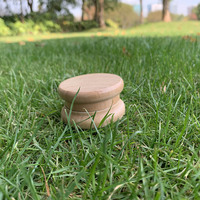 Broyeur d'herbes en bois 53mm, 2 pièces, broyeur d'herbes avec broches, logo personnalisé, accessoires pour fumer, vente en gros