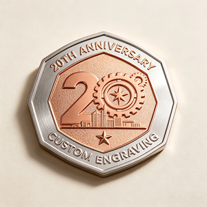 Moneda Conmemorativa de Metal Bicolor OEM, Chapada en Cobre, Oro y Plata, con Relieve 3D, para Eventos Deportivos, Aniversarios, Recuerdos de Templos - Product Image 5
