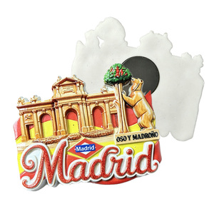 Imán de Resina Personalizado de <span class=keywords><strong>Madrid</strong></span>, España, con Diseño de Oso y Madroño y Puerta de Alcalá, Recuerdo Turístico de Alta Calidad - Product Image 2