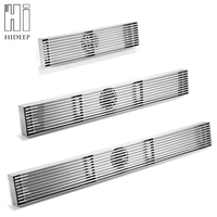 HIDEEP Drain de sol linéaire moderne en acier inoxydable poli 600x68mm pour salle de bain, toilettes et cuisine d'hôtel