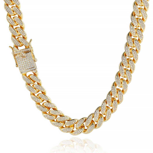 Rappers Hip Hop Trendy Men Customizable Jewelry 925 Sterling Silver Gold Plated Moissanite Cuban Link <b>Necklace</b> Luxury <b>Statement</b> - Product Image 3