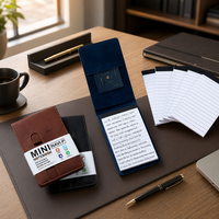 Carnet de notes A7 en cuir PU rechargeable avec stylo, couverture tête de cerf, pages lignées format poche, journal, cadeau de bureau
